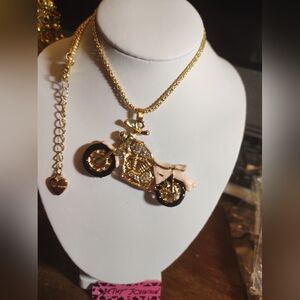 Betsey Johnson  Motorcycle Pendant Necklace